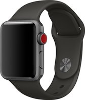 Geschikt voor Apple Watch Sportieve Siliconen Horlogebandje - 38/40/41mm - Anthraciet