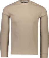 Calvin Klein T-shirt Beige Beige Aansluitend - Maat L - Heren - Herfst/Winter Collectie - Katoen