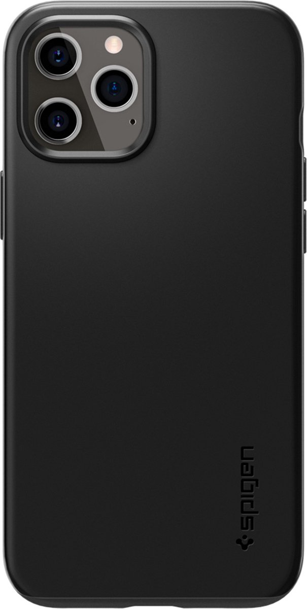 Spigen Thin Fit Air Cushion Technology hoesje voor iPhone 12 Pro Max - zwart
