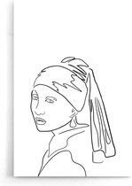 Walljar - Meisje Met De Parel - Muurdecoratie - Poster