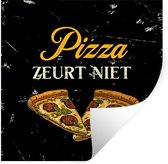 Stickers Stickers muraux - Pizza - Citations - Zwart - 50x50 cm - Film adhésif