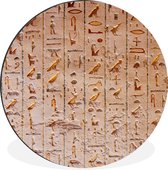 WallCircle - Wandcirkel - Muurcirkel - Egypte - Hiërogliefen - Schrift - Aluminium - Dibond - ⌀ 30 cm - Binnen en Buiten