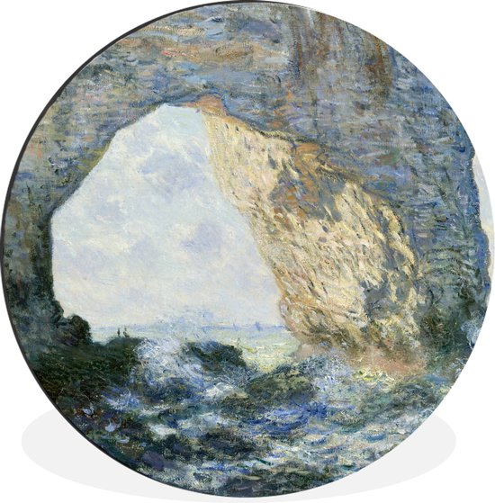 WallCircle - Wandcirkel - Muurcirkel - De Manneporte (Étretat) - Claude Monet - Aluminium - Dibond - ⌀ 90 cm - Binnen en Buiten