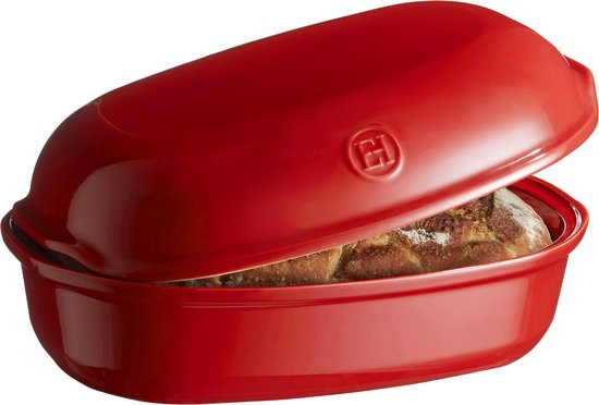 ​Emile Henry Broodbakvorm voor Artisanaal Brood - Grand Cru - 31 x 23 cm / 5 liter - Keramische Bakvorm - Geschikt voor Oven en Vaatwasser - Ideaal voor het Bakken van Ambachtelijk Brood met Knapperige Korst​