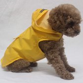 Honden Regenjas Geel - Honden Poncho -  Maat 4XL (ruglengte 64cm)