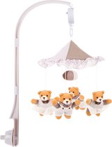 Canpol Babies Zachte carrousel met muziekdoos Teddyberen met een luifel- beige 0+ manden