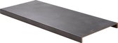 Traprenovatie overzettreden met neus (2 stuks) | PVC toplaag | Cement donker | 100 x 60 cm
