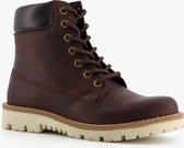 Groot leren jongens veterboots - Bruin - Maat 30 - Echt leer