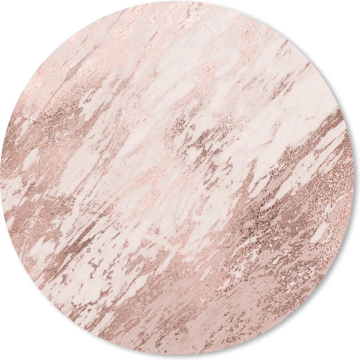 Muismat rond 20x20 cm - Mousepad Marmer - Roze - Patroon - Ronde muismatten
