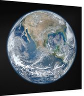 Blue Marble 2012 Planet Earth (aarde) - Foto op Dibond - 60 x 60 cm