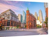 Het verlaten centrum van Toronto in Ontario bij twilight  - Foto op Dibond - 90 x 60 cm