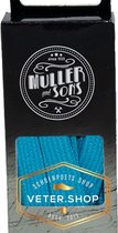 9mm Platte sneakerveter Muller and Sons in fraaie kleuren en combinaties - Neon Blauw, 120cm