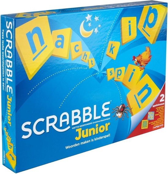 Thumbnail van een extra afbeelding van het spel Spellenbundel - 2 Stuks - De Gorgels spel het ondergrondse avontuur & Mattel Scrabble Junior