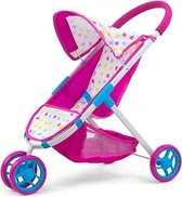 poppenwagen Susie Candy meisjes 63 cm roze/blauw