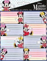 naamlabels Minnie Mouse meisjes papier 16 stuks