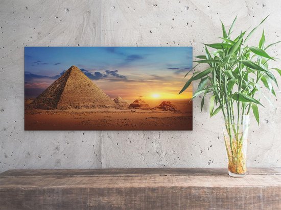 Artaza - Peinture sur toile - Pyramides égyptiennes dans le désert - 60x30 - Photo sur toile - Impression sur toile