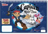 tekenboek Captain Jake jongens 33 cm papier donkerblauw