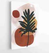 Canvas schilderij - Botanical wall art vector background set. Foliage line art drawing with watercolor 2 -    – 1904693023 - 50*40 Vertical