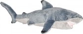 knuffel haai junior 38 cm pluche grijs/zwart/wit