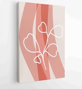 Canvas schilderij - Botanical wall art vector set. Foliage line art drawing with abstract shape. 3 -    – 1861710931 - 80*60 Vertical