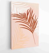 Canvas schilderij - Summer tropical wall arts vector. Palm leaves, coconut leaf, monstera leaf, line arts 3 -    – 1922510711 - 50*40 Vertical