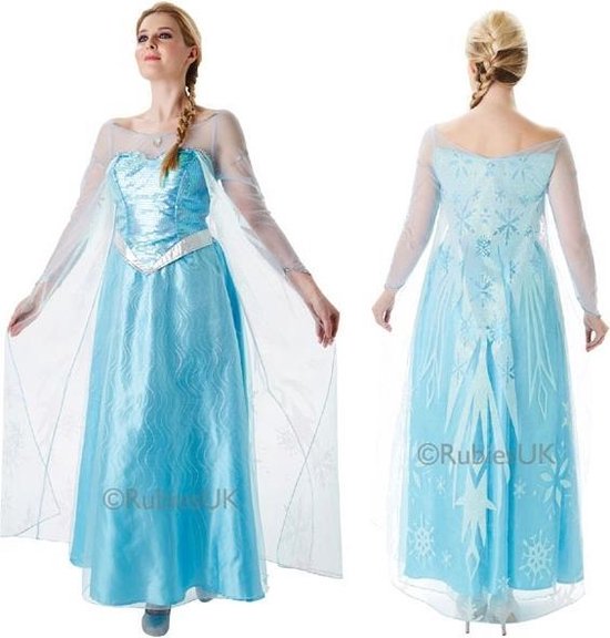 magnetron hoe te gebruiken inhalen Disney Frozen Jurk - Prinses Elsa - Volwassenen - Verkleedkleding - Maat S  -... | bol.com
