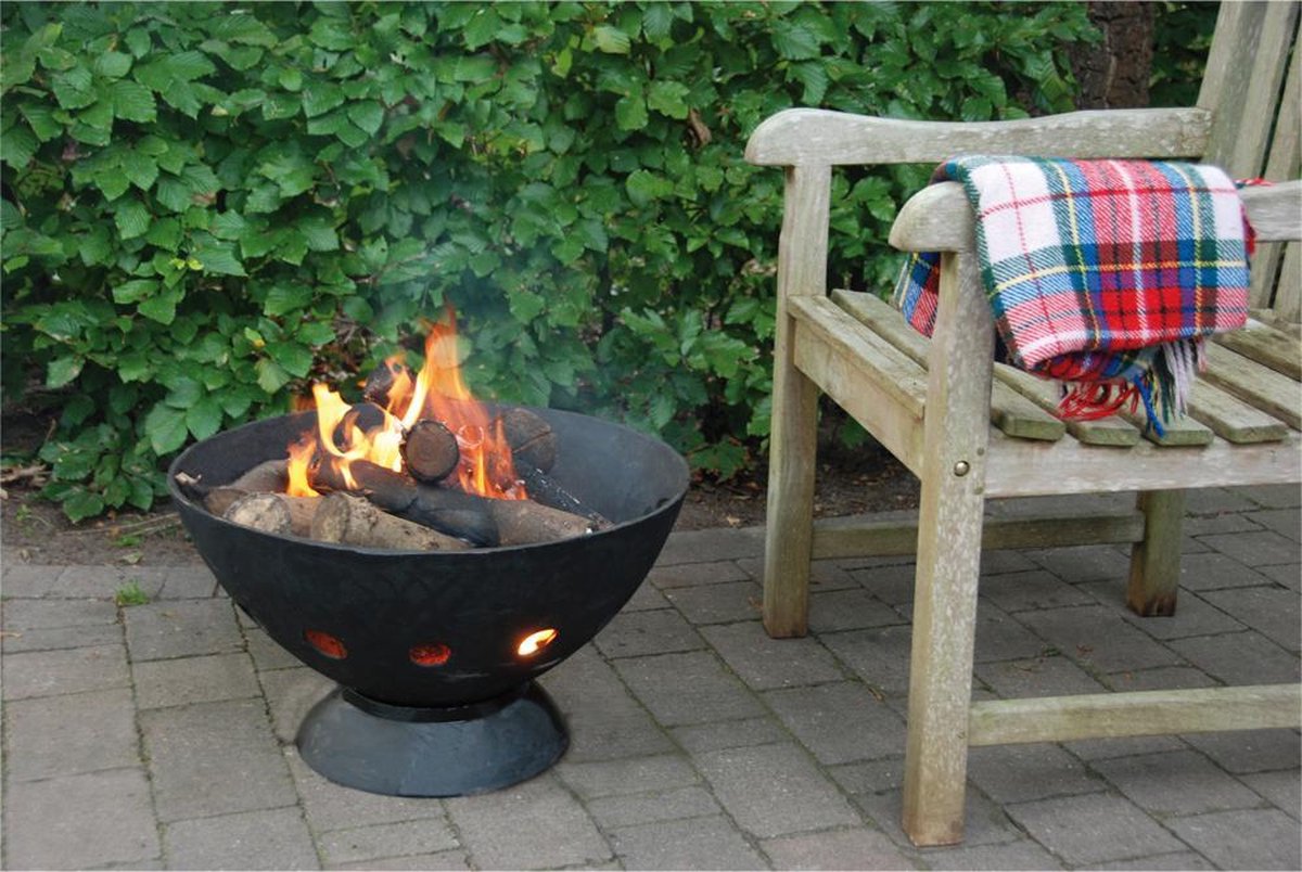 Esschert Design Barbecue et vasque à feu en fonte - 56 x 32 cm