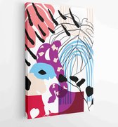 Canvas schilderij - Hand painted illustrations wall arts vector. Surface pattern design. 1 -    – 1843126810 - 115*75 Vertical