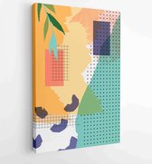 Canvas schilderij - Abstract organic shape Art design for poster, print, cover, wallpaper, Minimal and natural wall art. 3 -    – 1855434583 - 80*60 Vertical