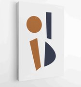 Canvas schilderij - Abstract organic shape Art design for poster, print, cover, wallpaper, Minimal and natural wall art. Vector illustration. 2 -    – 1834428169 - 80*60 Vertical