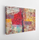 Canvas schilderij - Background Abstract Design Texture Colourful Decoration & Tile design. -     1300175443 - 115*75 Horizontal