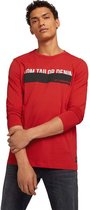 Tom Tailor T-shirt Shirt Met Lange Mouwen En Opdruk 1028337xx12 20013 Mannen Maat - L
