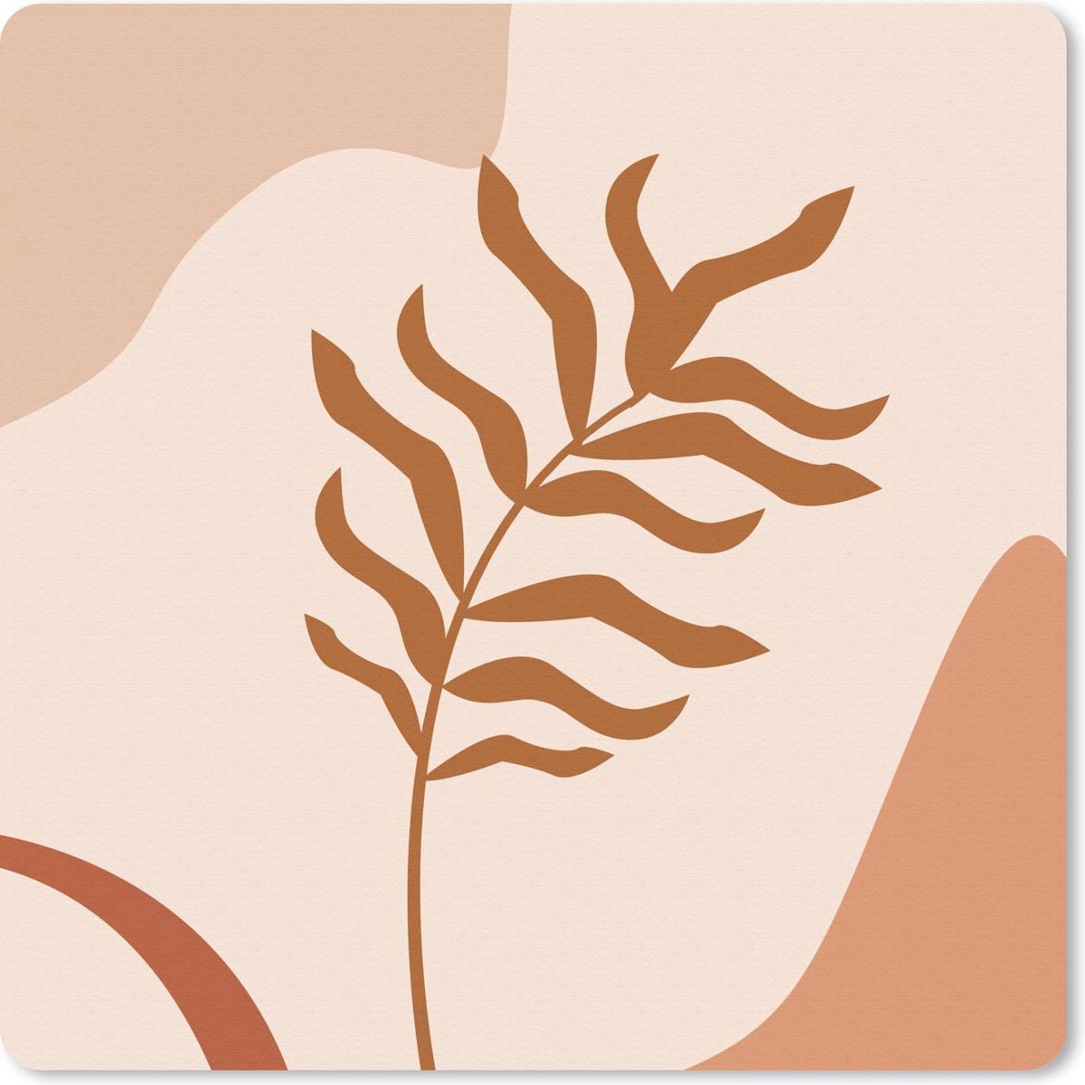 Muismat 20x20 cm - Mousepad Zomers - Plant - Vlekken - Muismatten