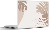 Laptop sticker - 14 inch - Zomer - Blad - Wit - 32x5x23x5cm - Laptopstickers - Laptop skin - Cover