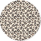 Muismat - Mousepad - Rond - Dierenprint - Panterprint - Roze - 30x30 cm - Ronde muismat