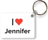 Sleutelhanger - I love - Jennifer - Meisje - Uitdeelcadeautjes - Plastic