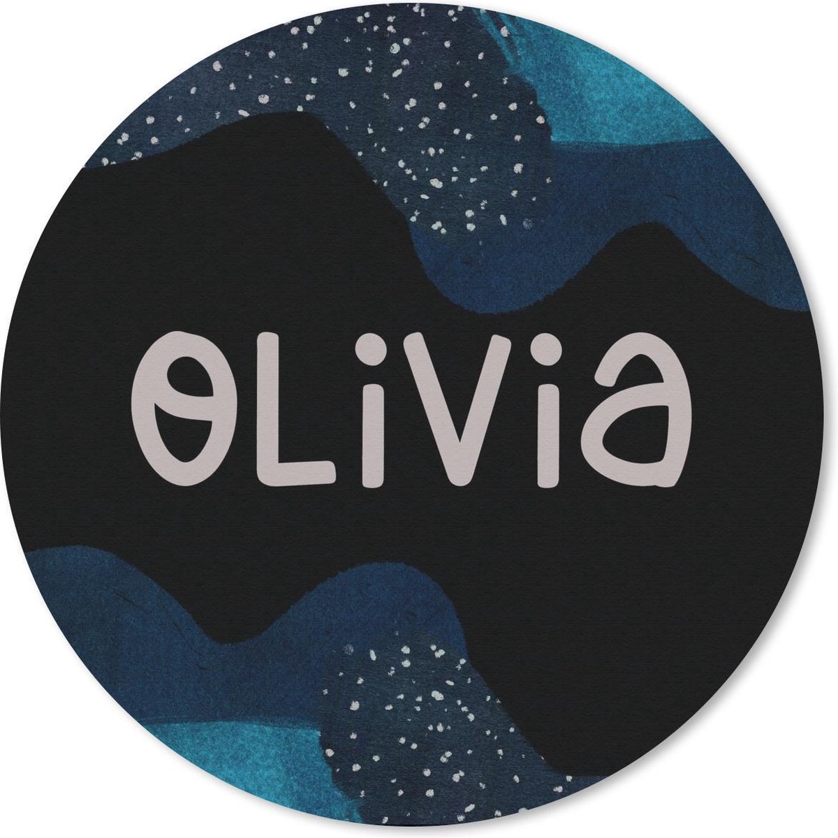 Muismat rond 20x20 cm - Mousepad Olivia - Pastel - Meisje - Ronde muismatten