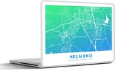 Autocollant pour ordinateur portable - 10,1 pouces - Plan de la ville - Helmond - Nederland - Blauw - 25x18cm - Autocollants pour ordinateur portable - Skin pour ordinateur portable - Housse