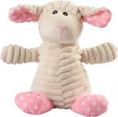 warmteknuffel lammetje 27 cm wit/roze