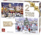 legpuzzels wintercollectie 1000 stukjes 2-delig