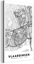 Wanddecoratie Metaal - Aluminium Schilderij Industrieel - Stadskaart - Vlaardingen - Grijs - Wit - 20x30 cm - Dibond - Foto op aluminium - Industriële muurdecoratie - Voor de woonkamer/slaapkamer - Plattegrond