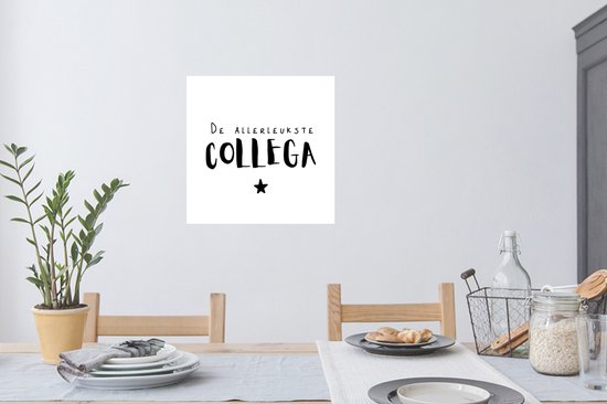 Stickers muraux - Sticker Feuille - Citations - Collègue - Proverbes - Le plus gentil collègue - 80x80 cm - Feuille adhésive - Stickers muraux Chambre d'enfant - Papier peint autocollant