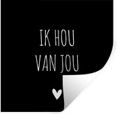 Stickers muraux - Film autocollant - Je t'aime - Dictons - Citations - 120x120 cm - Film adhésif - Stickers muraux Chambre d'enfant - Papier peint autocollant XXL