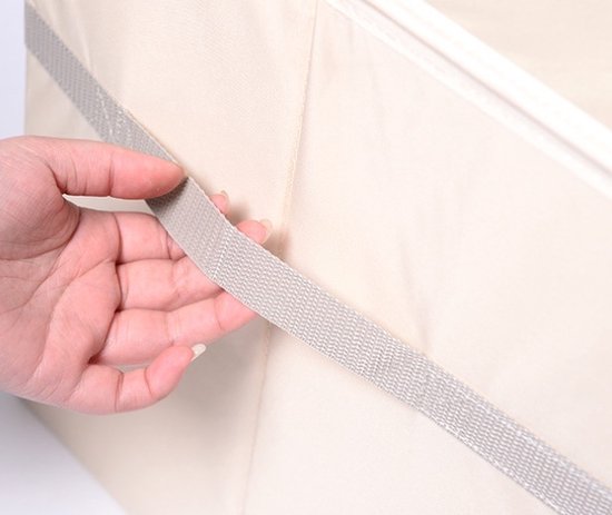 Opbergkist kinderen - Speelgoedkist - Leuke Bij - Opbergkist voor de babykamer - Wasmand Kinderkamer - Opbergen speelgoedmand - Wit - Geel — afbeelding 3