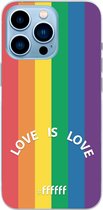 6F hoesje - geschikt voor iPhone 13 Pro Max - Transparant TPU Case - #LGBT - Love Is Love #ffffff