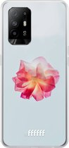 6F hoesje - geschikt voor OPPO A94 5G -  Transparant TPU Case - Rouge Floweret #ffffff