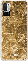 6F hoesje - geschikt voor Xiaomi Redmi Note 10 5G -  Transparant TPU Case - Gold Marble #ffffff