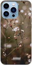 6F hoesje - geschikt voor iPhone 13 Pro - Transparant TPU Case - Flower Buds #ffffff