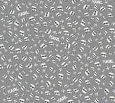 AS Creation Karl Lagerfeld - Icoontjes behang - Ontwerp "Ikonik" - grijs wit zwart beige - 1005 x 53 cm