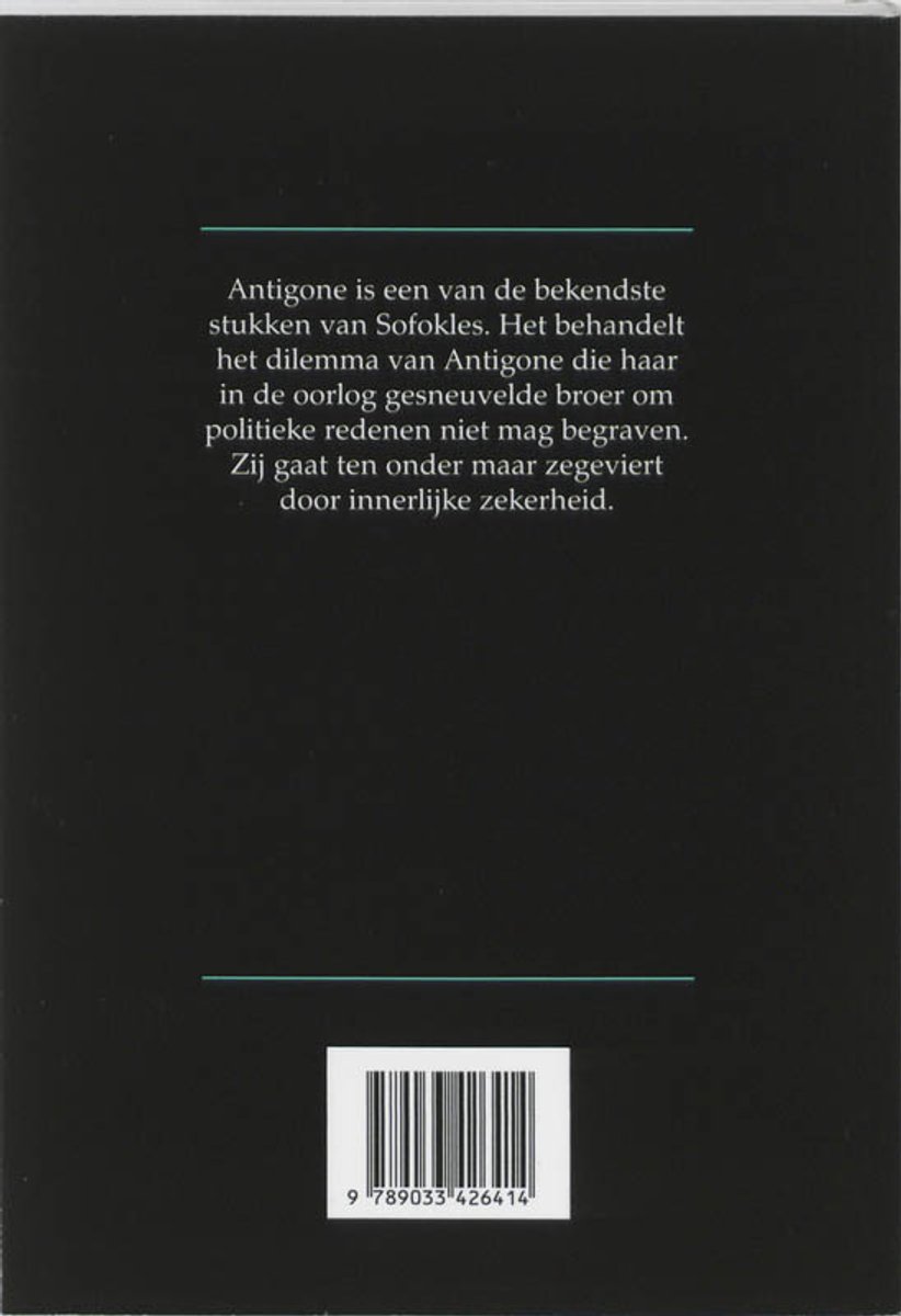 Antigone - back cover